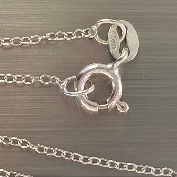 Sterling Silver 925 Jadeite Jade Leaf Pendant 19.5" Chain Necklace - Picture 13 of 15